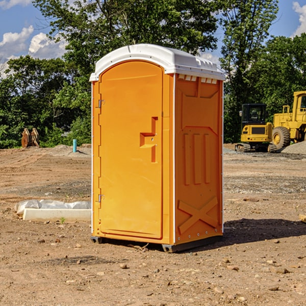 how often are the porta potties cleaned and serviced during a rental period in Spiceland Indiana